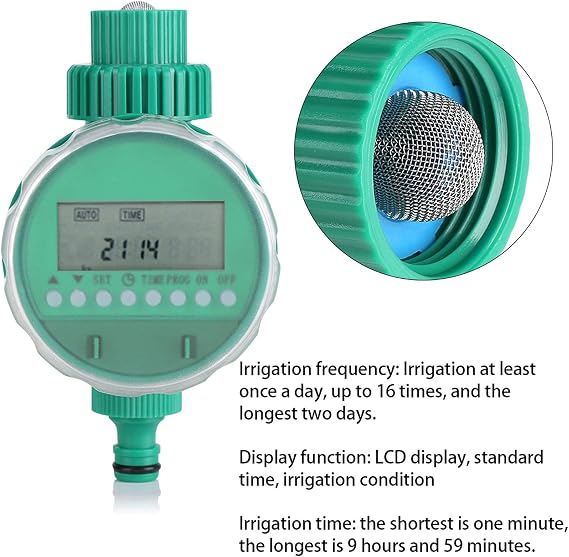 Watering Clock Automatic Electric Digital Mist Cooling Automatic Irrigation System Automatic Timer for Watering Garden Watering Timer