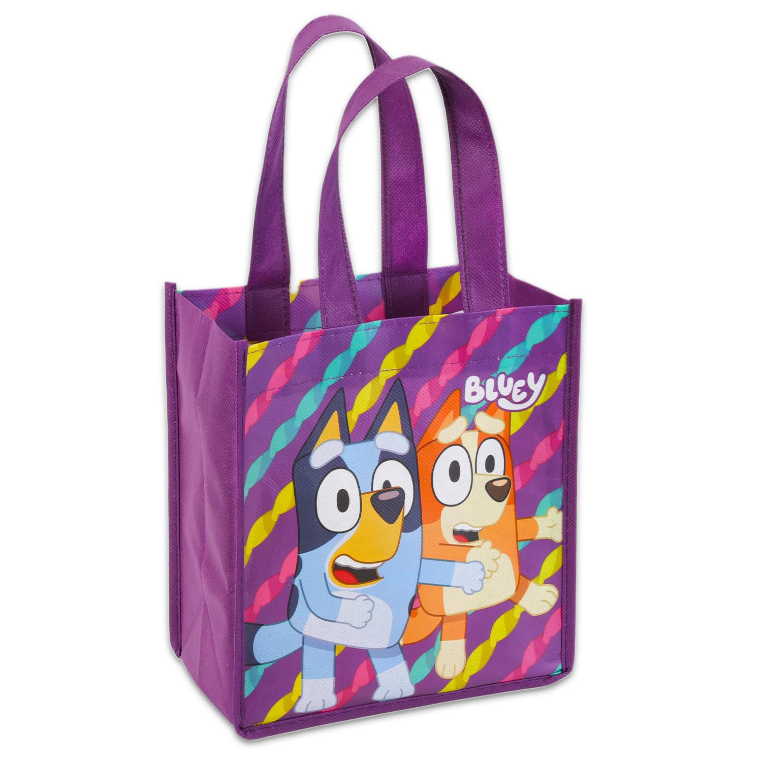 Bluey Tote Bag Set - Accessories Bundle with 3 Bluey Reusable Grocery Bags with Stickers, More | Tote Bag Set