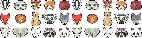 StickerTalk Fundas para cámara web con puntos de animales, 1 hoja de 30 calcomanías, 0.35 pulgadas de alto cada una