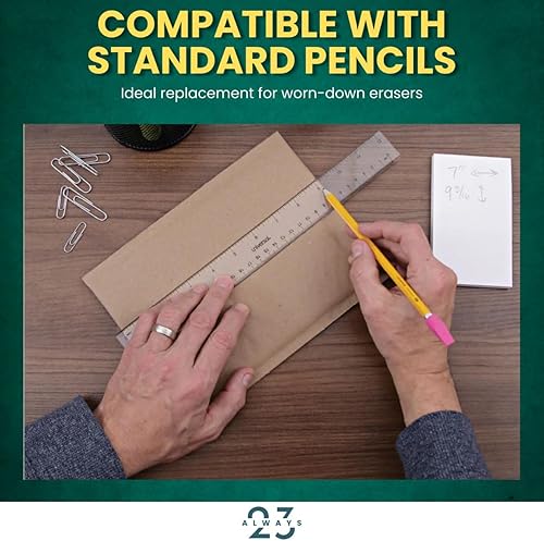 Miniatura 4 de Always23 Borradores con tapa de lápiz, borradores de tapa de lápiz, borradores de tapa de lápiz, borradores de tapa, rosa, paquete de 300 unidades.