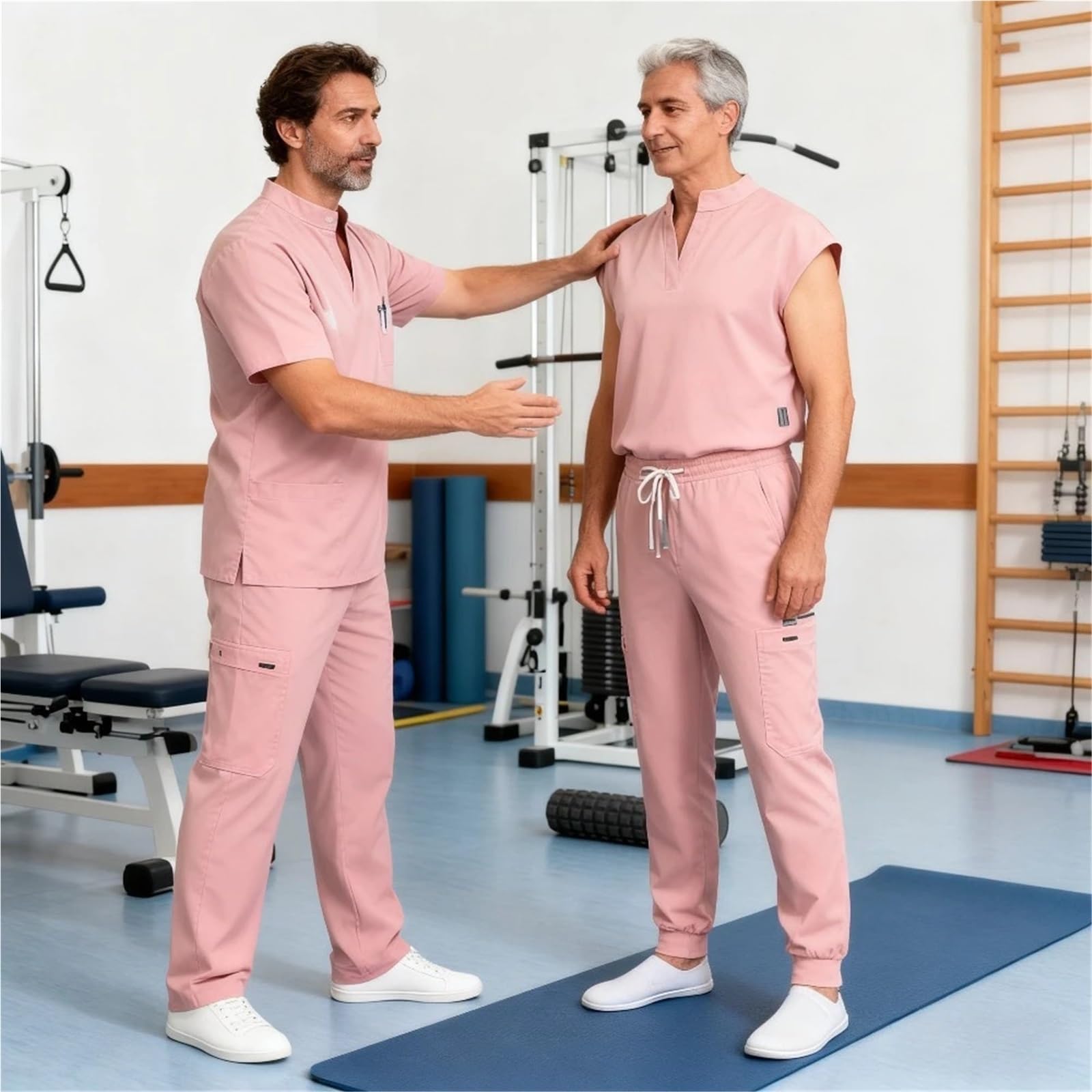 Kasacks Damen Pflege Damen Scrubs Top Langarm, Uniform for Krankenschwester-Arzt, Spa-Hautpflege-Klinik-Tuniken