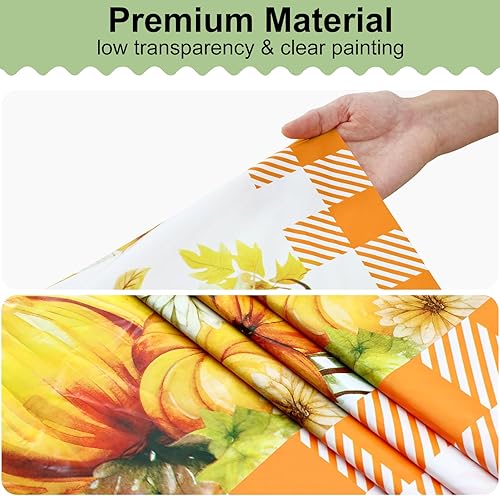 Vista 174 de misaya Paquete de 4 manteles desechables de búfalo, mantel de plástico impermeable de 54 x 108 pulgadas, manteles rectangulares a cuadros caqui