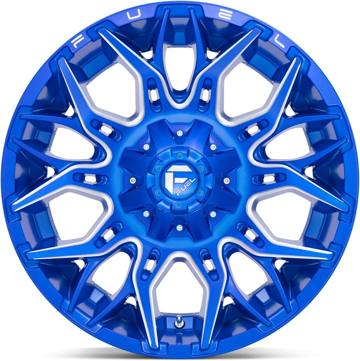 FUEL OFF-ROAD D770 TWITCH 20X9, 8X170, 5.04, 1mm ANODIZED BLUE MILLED - D77020901750