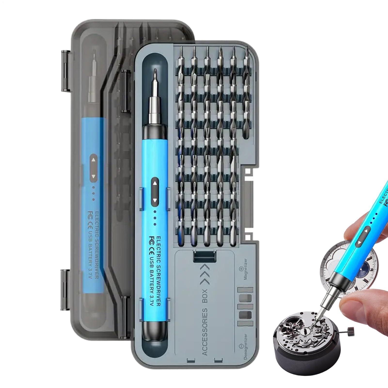 Electric Screwdriver Kit - 46-in-1 Precision Cordless USB Rechargeable Tool, Cordless Screwdriver Set For Daily Repairs Cars Trucks Vehicles Devices Computers Phones Homes Offices RVs