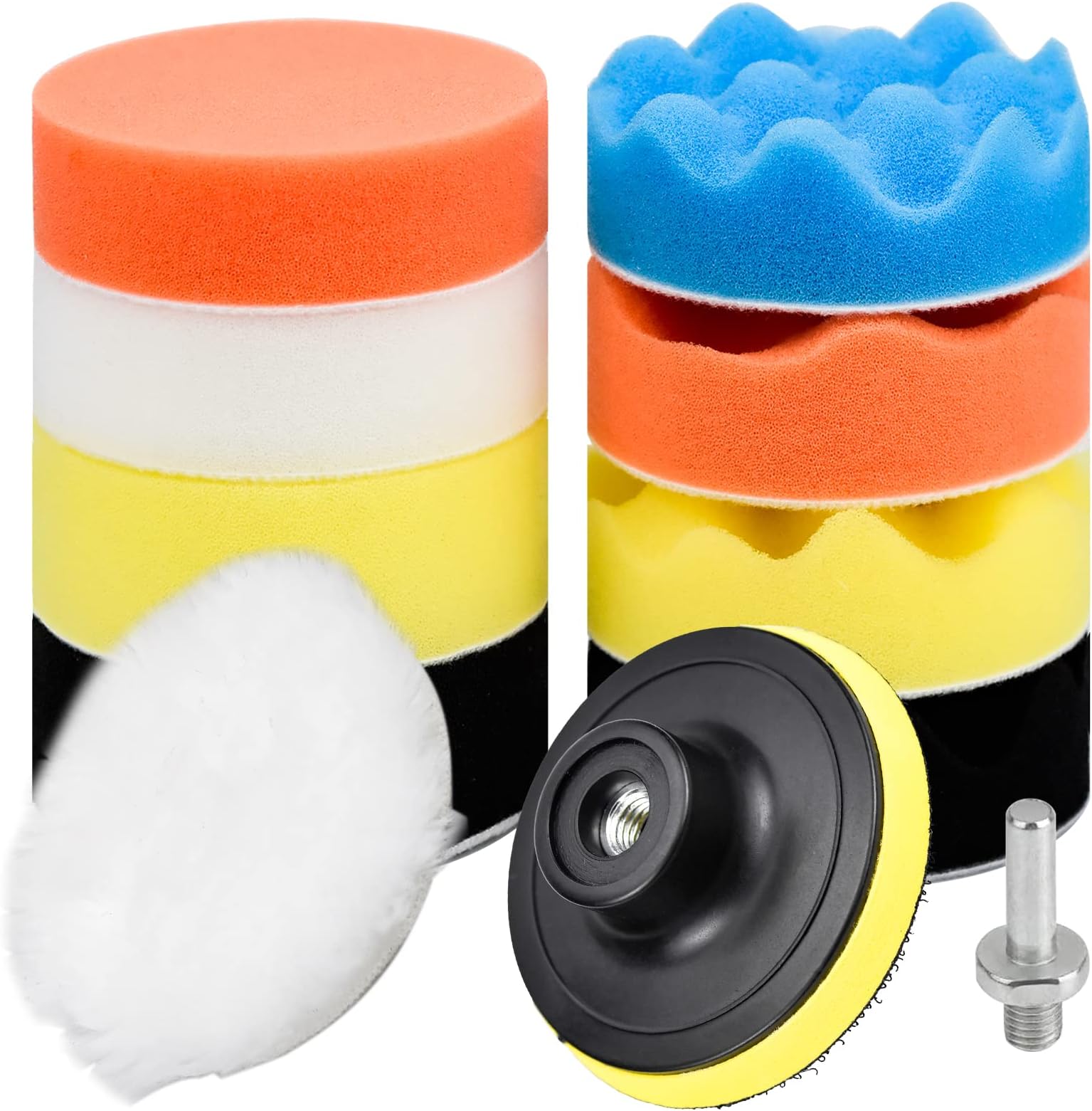 11 Pièces Éponges De Polissage 80mm Pad Tampon Kit De Polissage Éponge