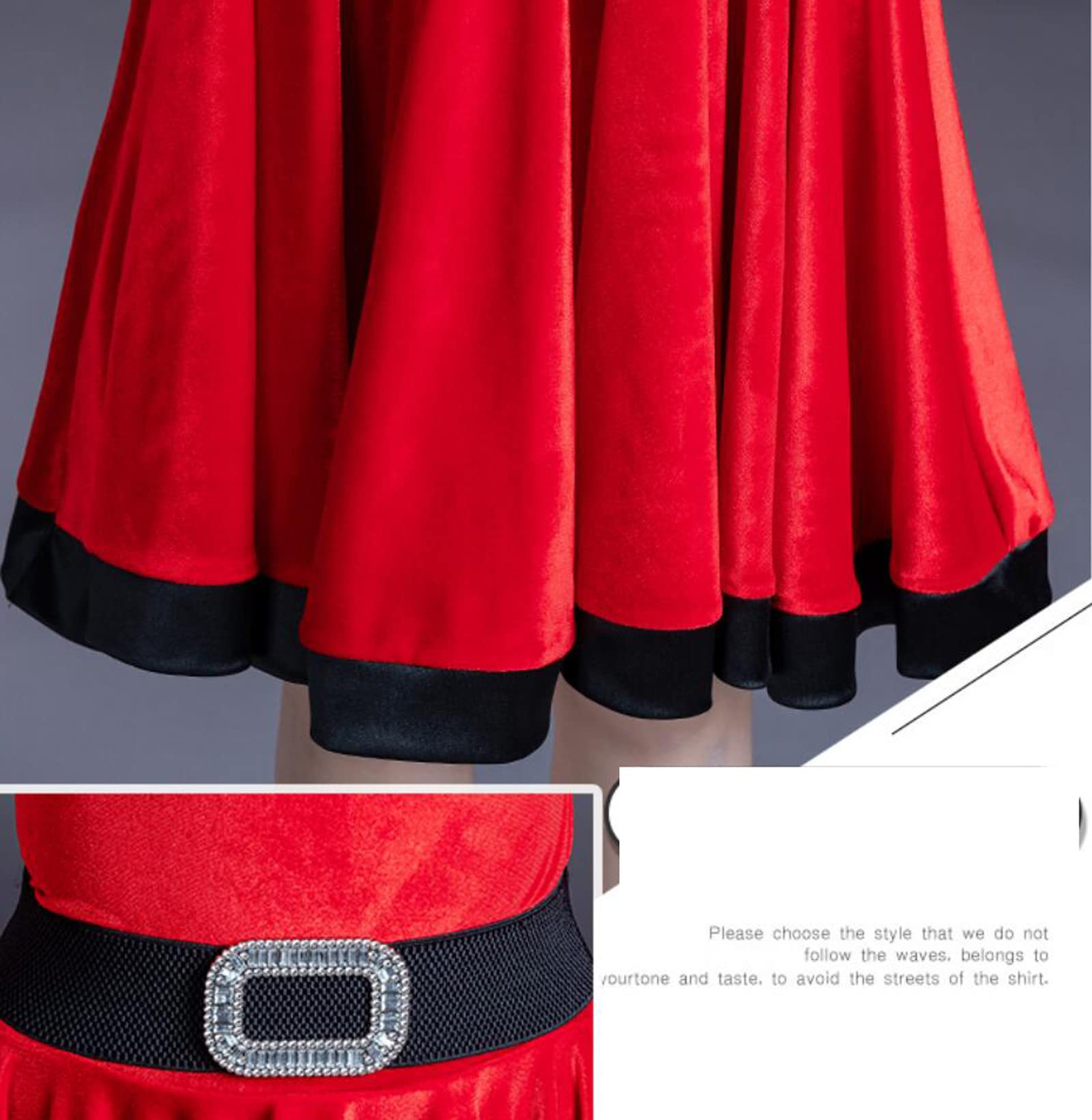OTMYIGO Vestido de baile latino para niñas, de terciopelo, para bailar, rumba, samba, disfraz de baile latino, vestidos de fiesta