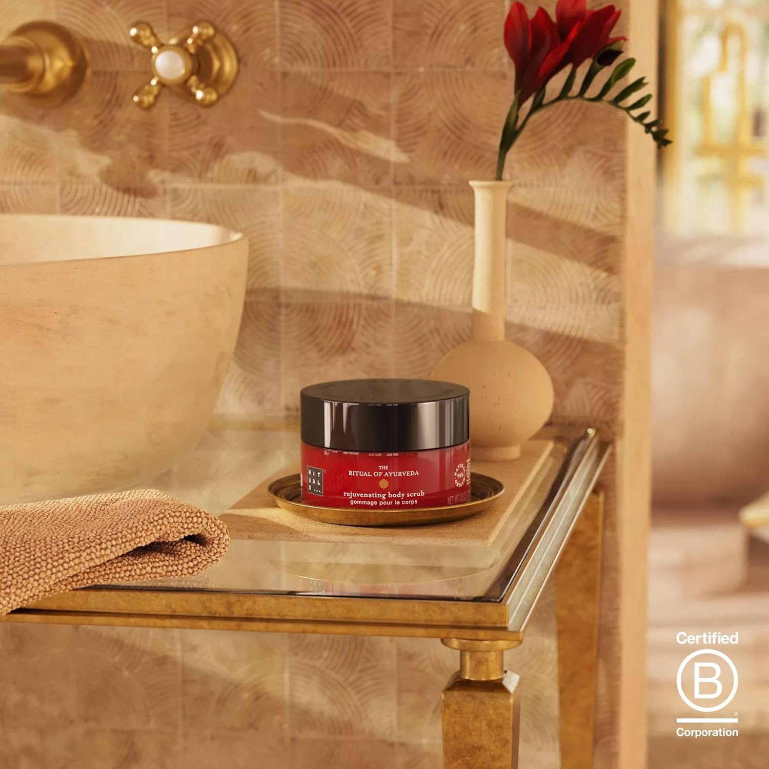 RITUALS The Ritual of Ayurveda Body Scrub - Exfoliating Scrub with Punjabi Pink Salt & Sweet Almond - 10.5 Oz - Image 2