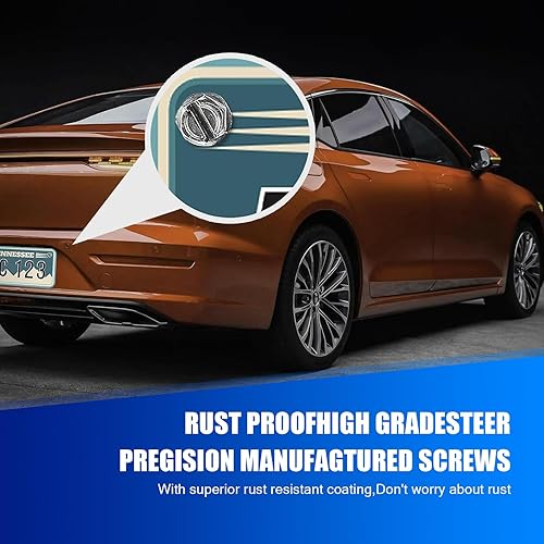 Miniatura 4 de Pack-4 Tornillo para marco de matrícula de automóvil, acero inoxidable a prueba de óxido, parte delantera y trasera de matrícula y perno de cubierta