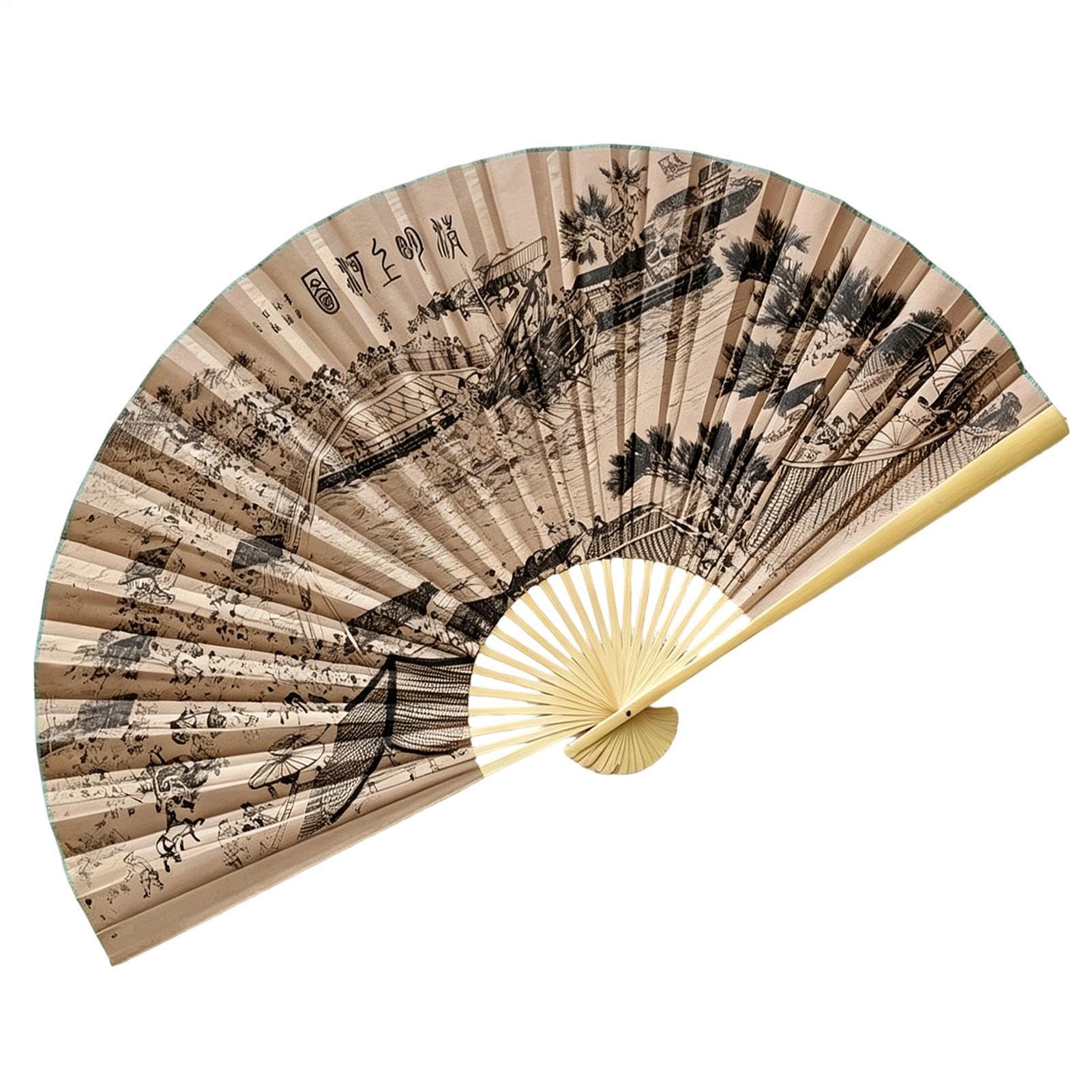 Abanico decoración pared vintage y ventilador decorativo para fiestas, bodas y salones