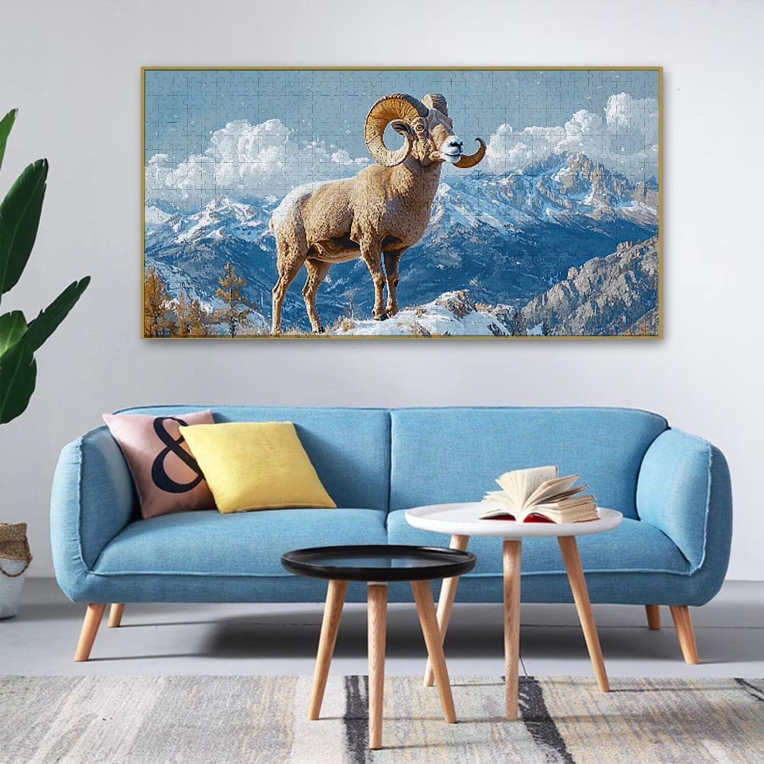 Krajobraz kozy - Puzzle 900 sztuk dla dorosłych - Puzzle DIY, kreatywna rozrywka, sztuka nowoczesna, klasyczne puzzle dla dorosłych i młodzieży w wieku 12 lat, pomysł na prezent dla mężczyzn i kobiet