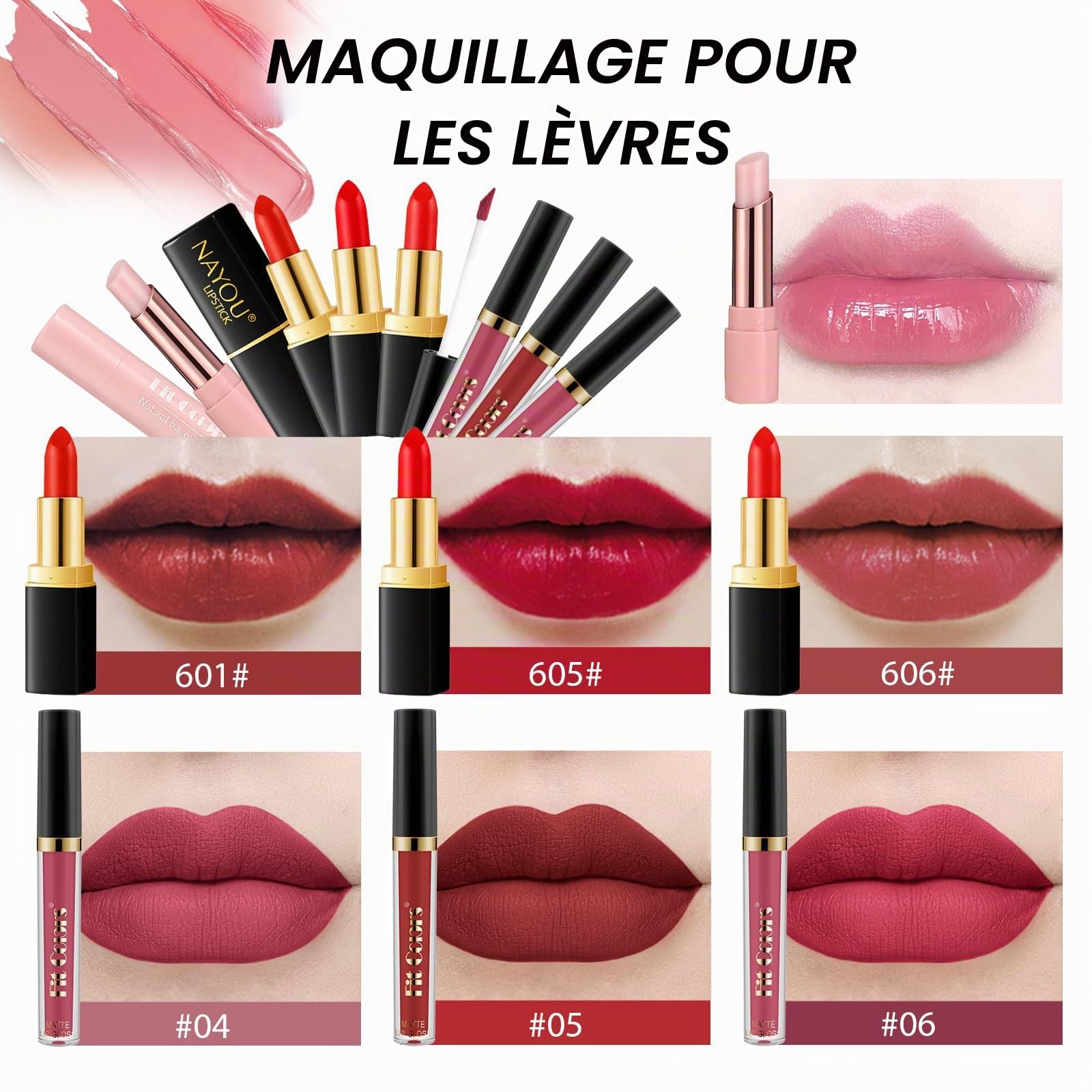 Proamate Ensemble de maquillage tout-en-un, kit de démarrage cosmétique avec sac de rangement portable, palette de maquillage de voyage, fard à paupières, fond de teint, brillant à lèvres, ensemble de