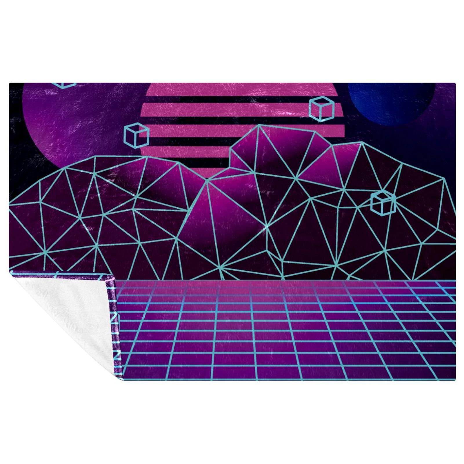 Couverture Vaporwave cocooning : douceur chaude pour vos instants lit canapé et voyage