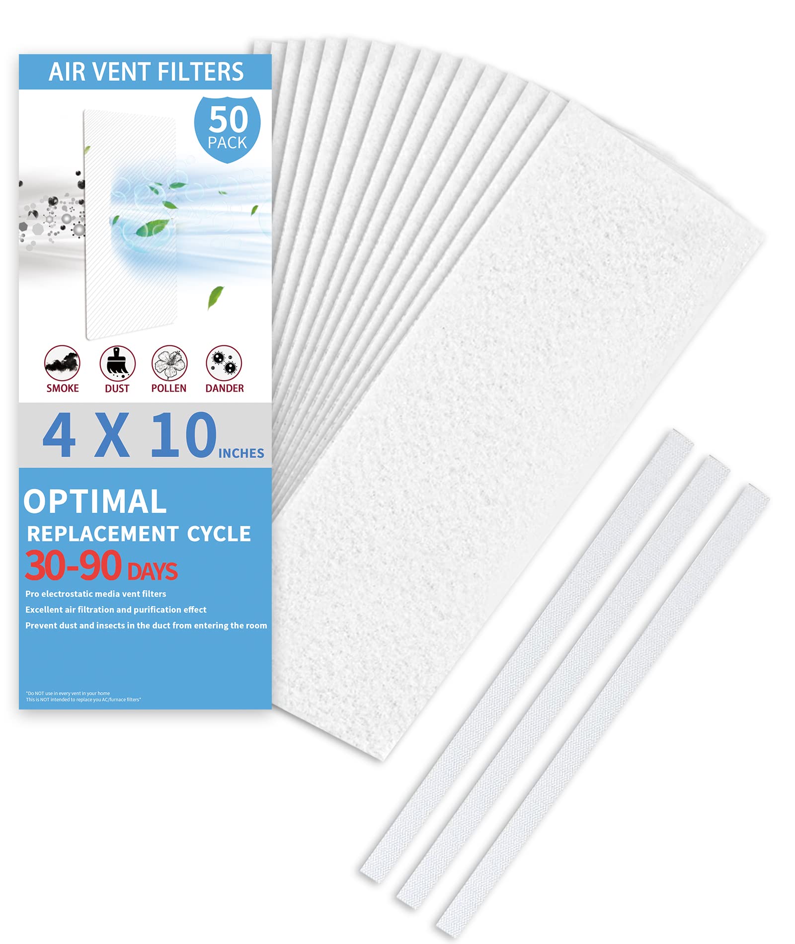 Buy Air Vent Filter,Vent Filters,Heater Vent Register Filters, 50 Pack