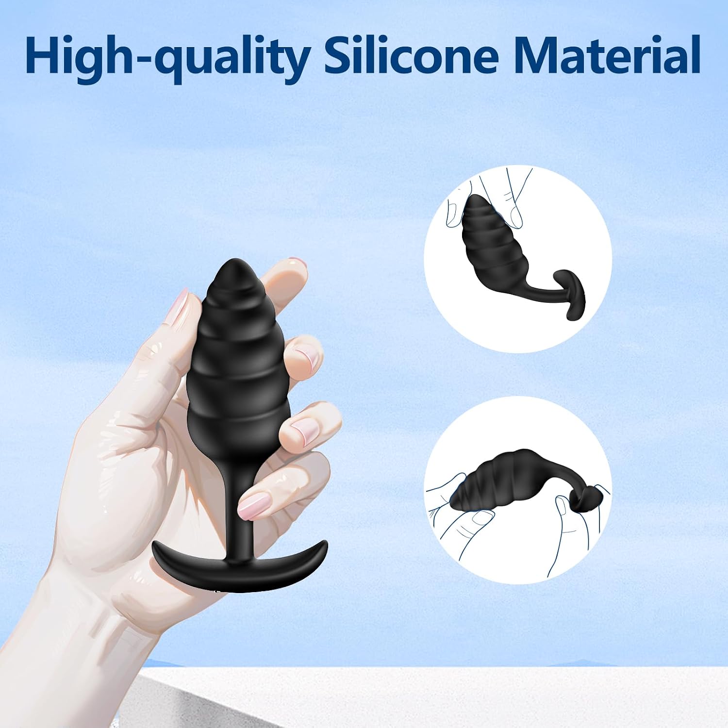 Anal Plug 4PCS Vibrating Butt Plug, 10 Vibration Modes Anal Toys Prostate Massager Buttplug Set, Mens Sex Toys Anal Vibrator Remote Control Anal Trainer, Beginner to Advanced Adult Sex Toys