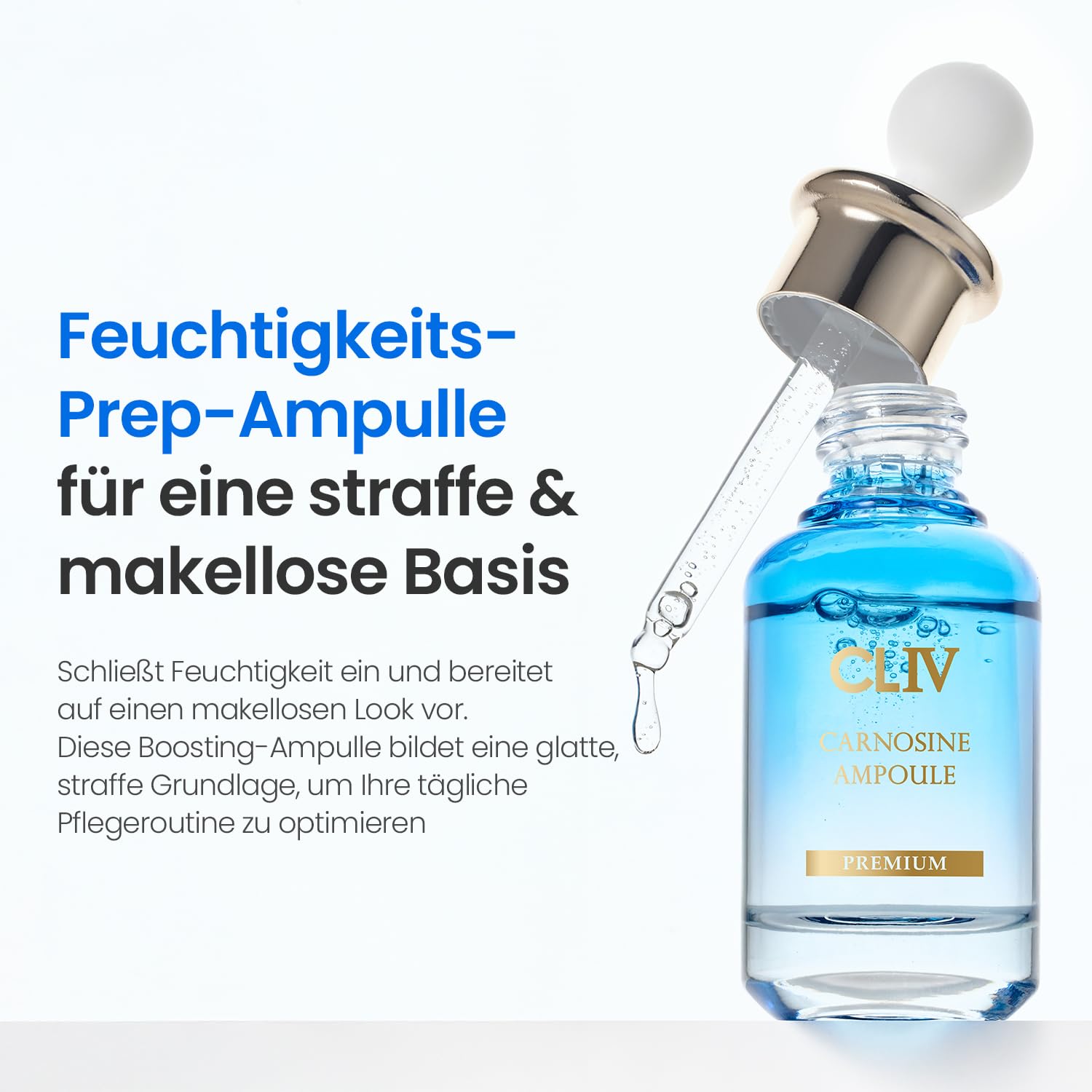 CLIV Carnosine Ampoule, Korean Skincare Hydrating & Smoothing Face Serum with Carnosine, Retinol & Peptides, Moisture Layering for Skin Balance, balloon serum 1.01 fl oz