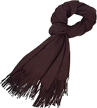 CBC Crown Women's Pashmina Shawl and Wrap, 78 x 26 inches, Soft Cashmere-like Feel Scarf, Black, Navy