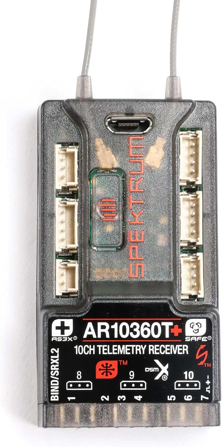 Spektrum AR10360T+ 10 Channel AS3X+ & Safe Telemetry Receiver, SPM-1034