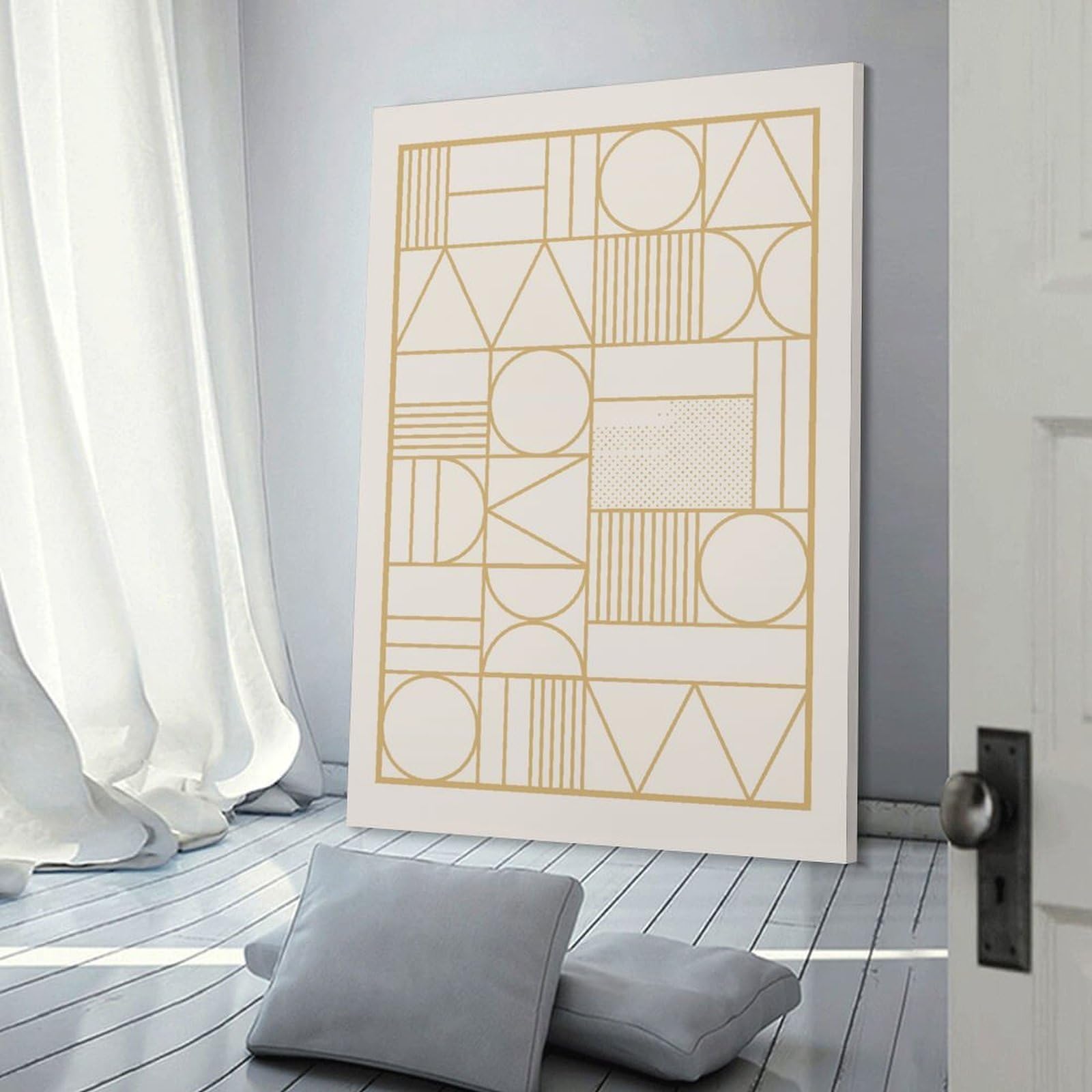 Junmoney Wall Art Print Geometric Abstract Art Print, 20x30inch(50x75cm), for Contemporary Homes, Apartments Or Offices, An Easy Choice for New Home Styling