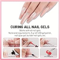 Vista 2 de Secador de uñas UV LED Mini lámpara portátil de curado para esmalte de uñas de gel, 6 W blanco