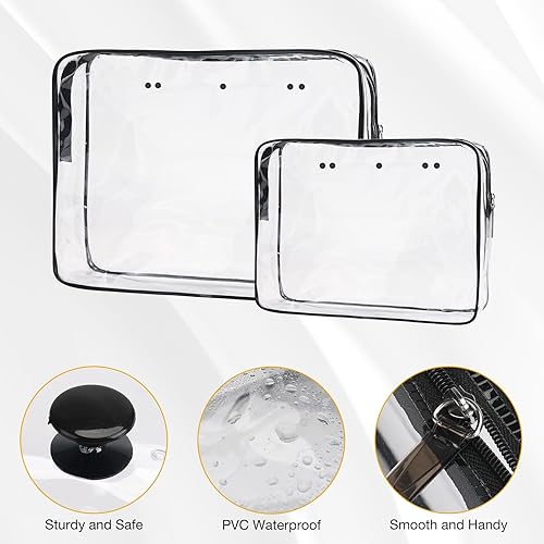 Miniatura 4 de Paquete de 4 accesorios transparentes Bogg Beach para bolsa de inserción, bolsa de viaje, celular, maquillaje, artículos de tocador, organizador de