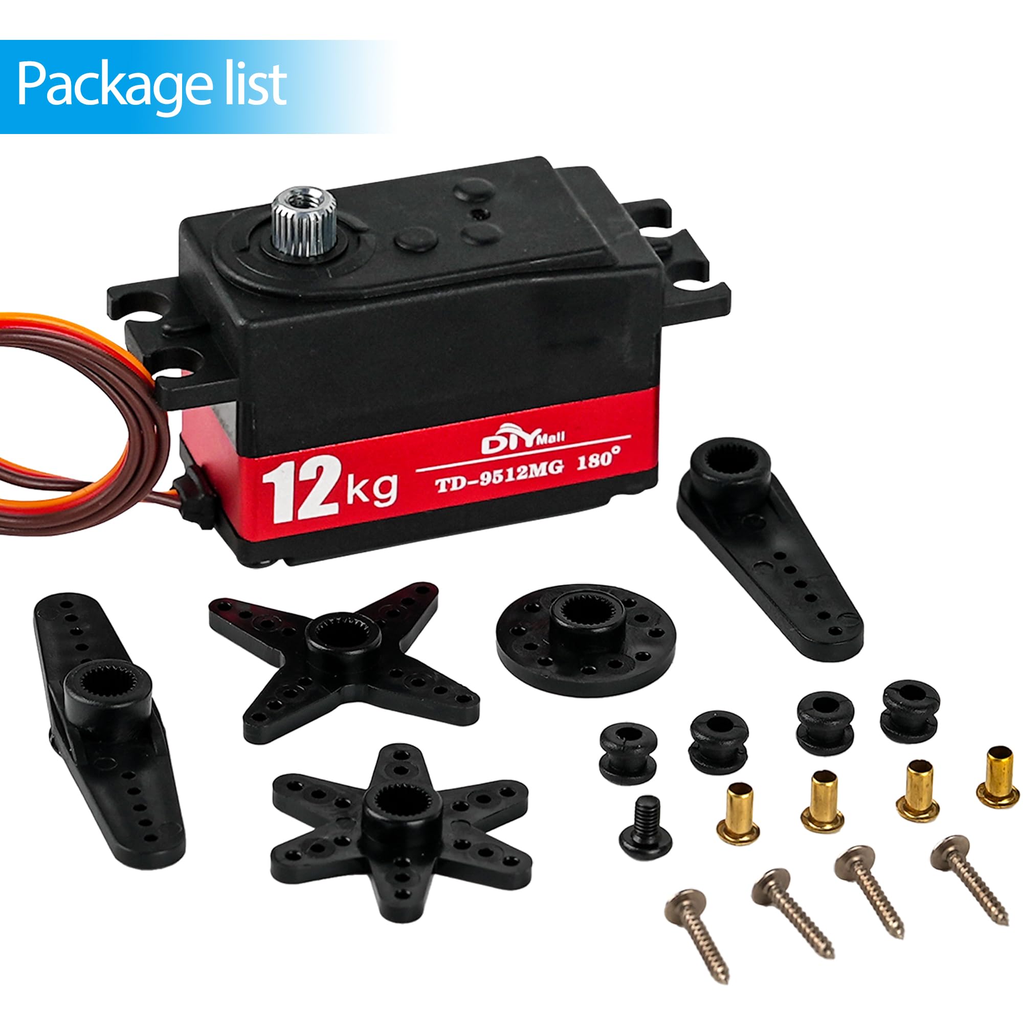 SERVOMOTEUR NUMÉRIQUE DE Direction à Engrenages Métalliques, 25KG, Pour