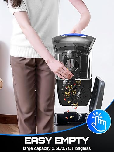 Miniatura 7 de Aspiradora de recipiente, 40 Kpa y 1600 W Cyclon Power sin bolsa, aspiradora para el hogar, taza de polvo grande de 3.7 cuartos de galón, aspiradora