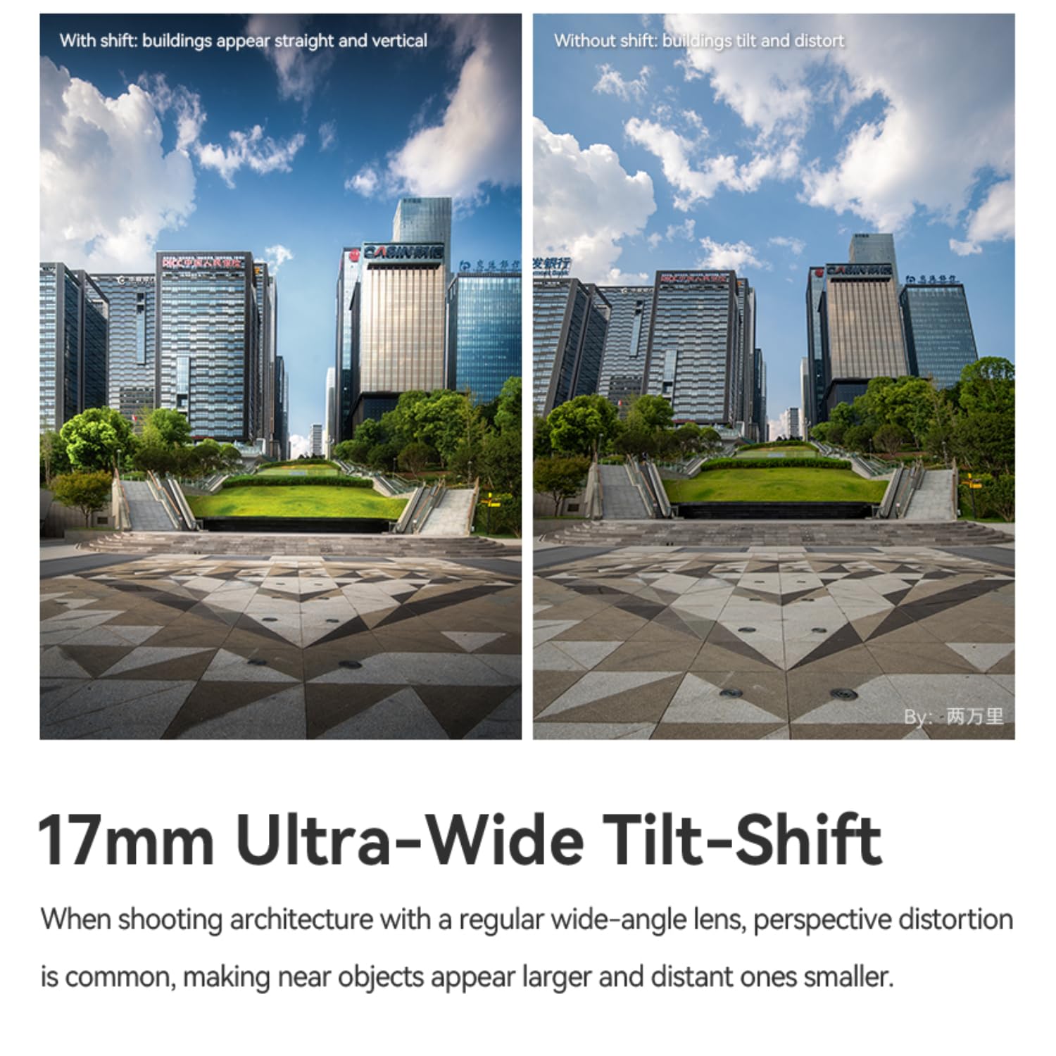 TTARTISAN Tilt-Shift 17mm F4 Objektiv für EOS RF-Mount-Kameras, Ultraweitwinkelobjektiv mit manuellem Fokus, ±8 mm Shift, 10-Blenden-Blende, ideal für Architektur- und Landschaftsfotografie