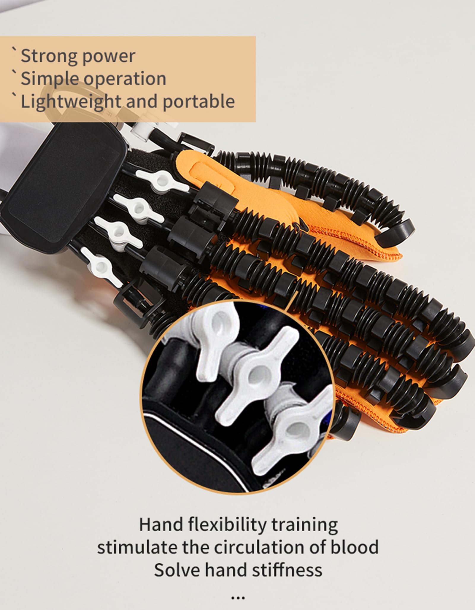 Guantes robóticos de rehabilitación (2024), equipo de recuperación de accidentes cerebrovasculares mejorado, con varios modos de entrenamiento y masaje de manos, para pacientes con disfunción de