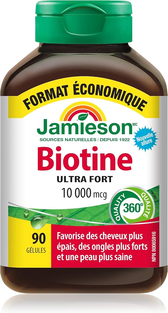 Jamieson Biotin 10,000 mcg Value Size 90 Softgels