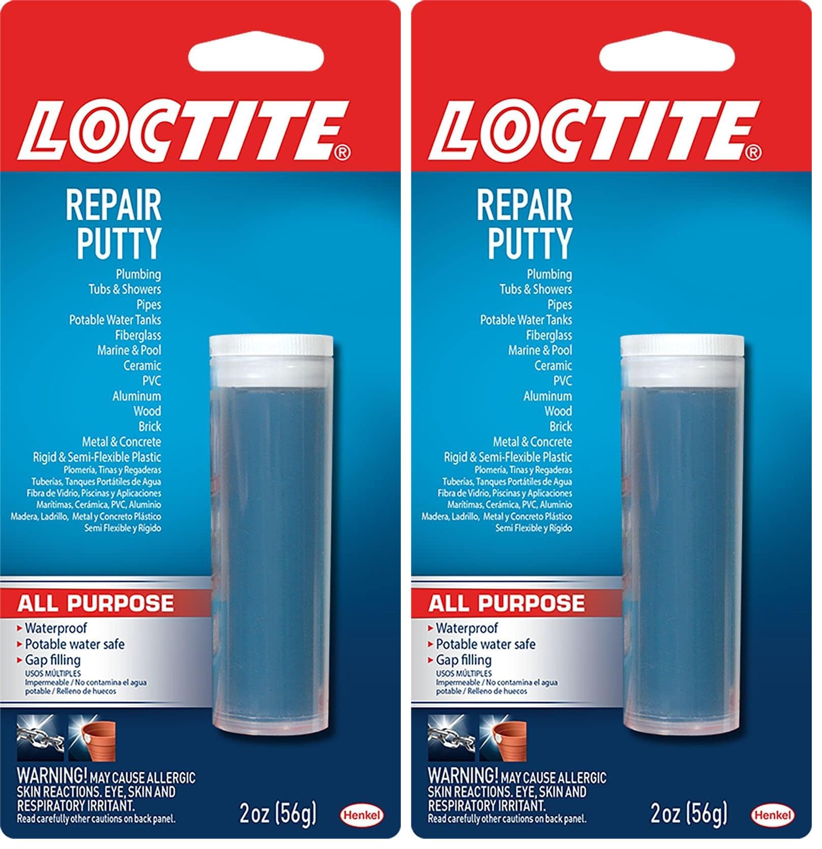 Loctite Epoxy Multi Purpose Repair Putty, 2 oz Stick, 2 Pack