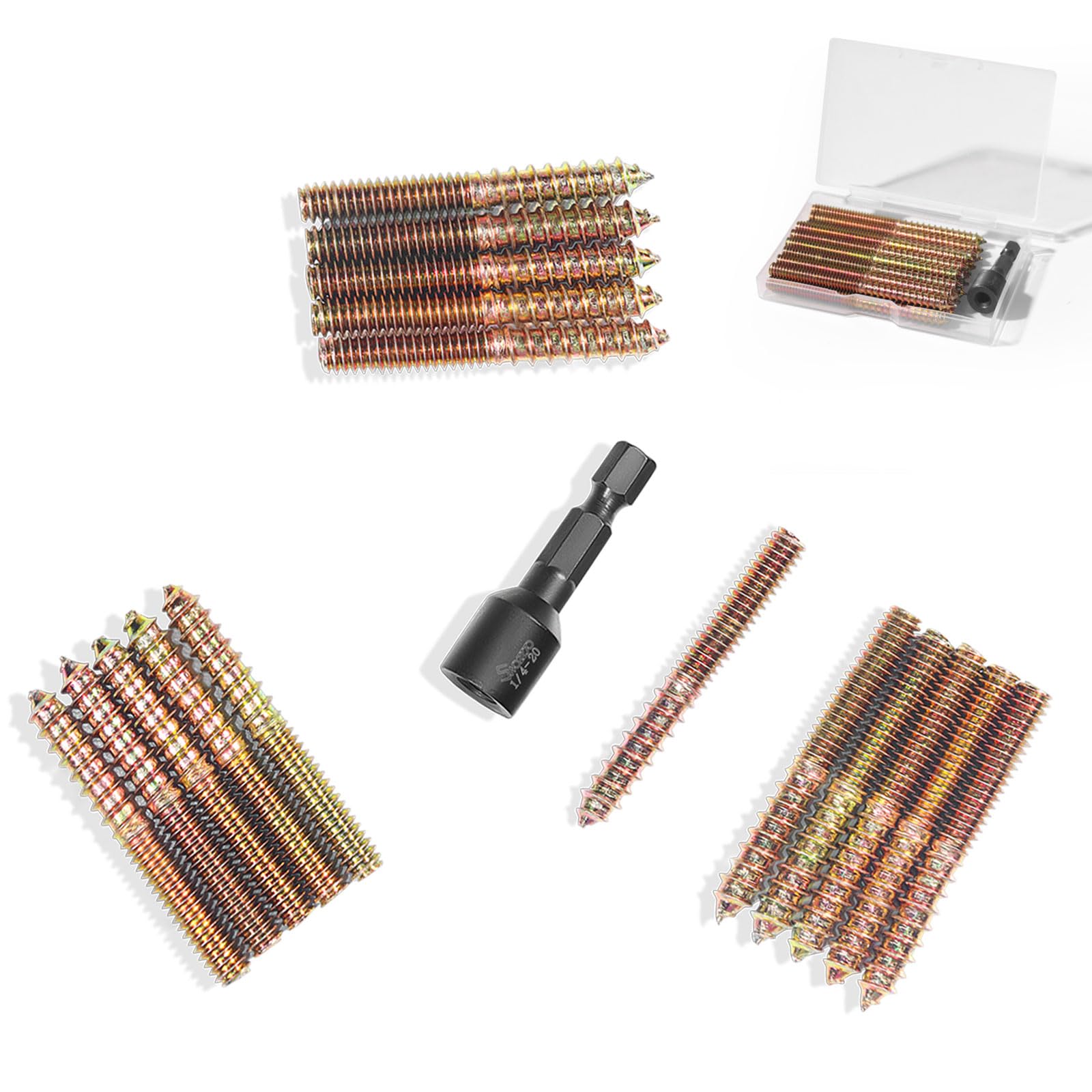 Hanger Bolts Kit - 16 Bolts & Driver -1