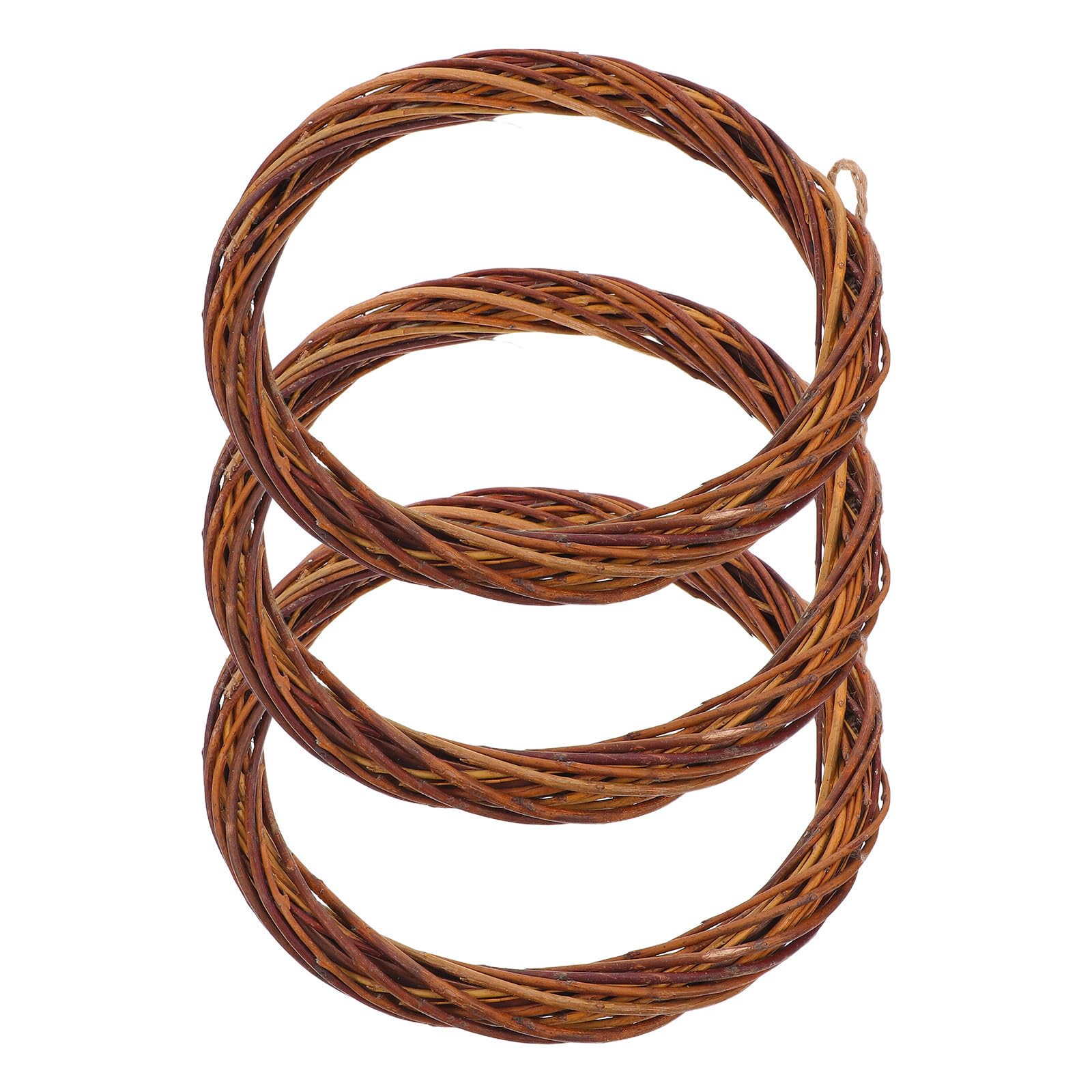 Toyvian 15 Stück Selbstgemacht Rebenkranz 20cm Rattan Rund Handgewebt