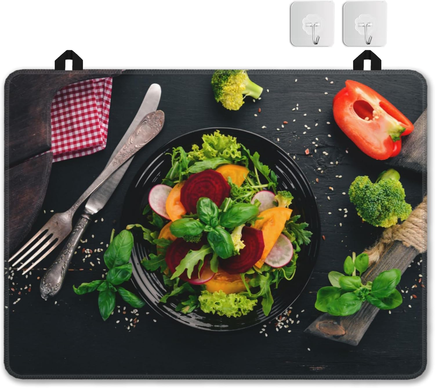 Cute Cartoon Frog Stove Top Cover for Electric Stove Star Extra Thick Natural Rubber Glass Top Protector,Prevents Scratching,Expands Usable Space 28x20