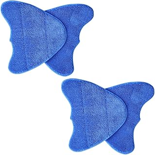 Hsthe Sea Paquete de 4 Almohadillas de Microfibra para mopa de Vapor para Limpiador de Vapor Vax, Color Azul
