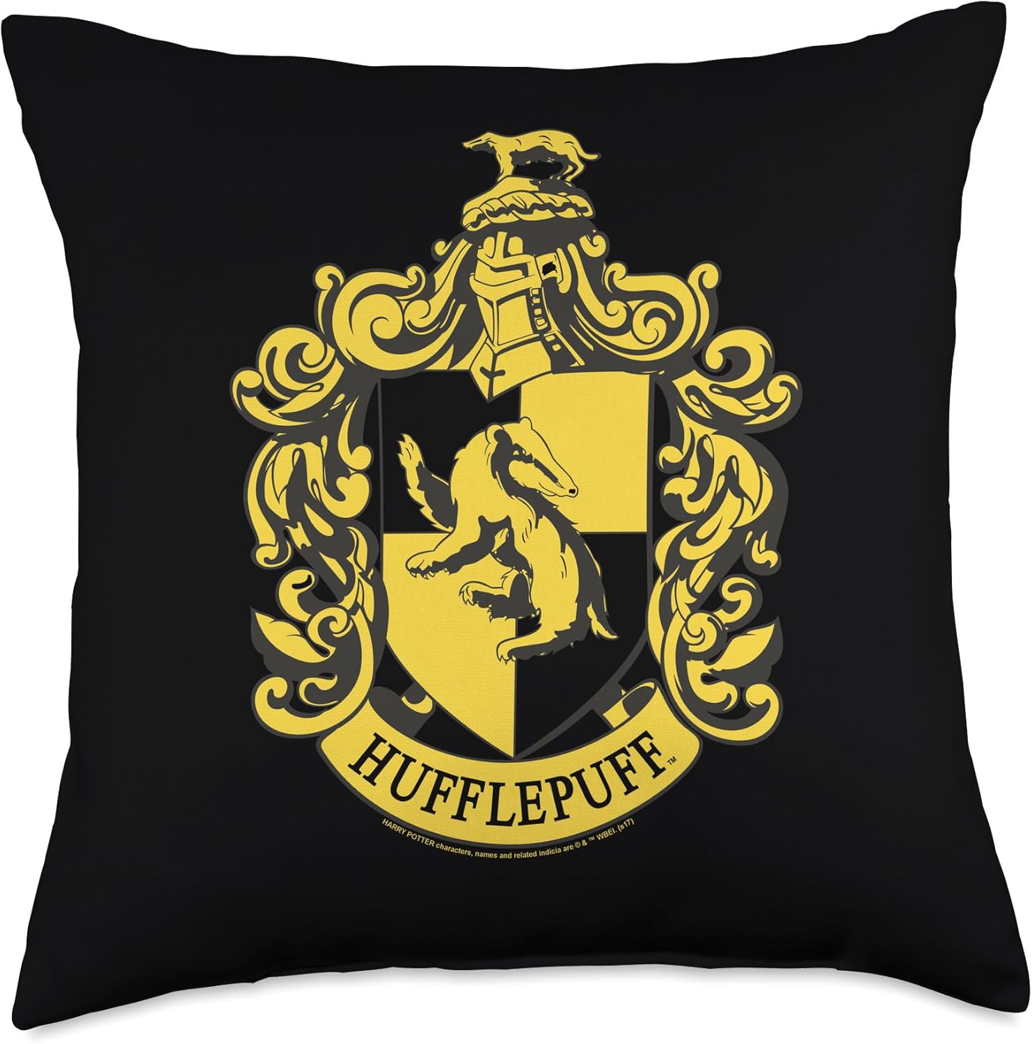 Harry Potter Hufflepuff Simple Crest Throw Pillow