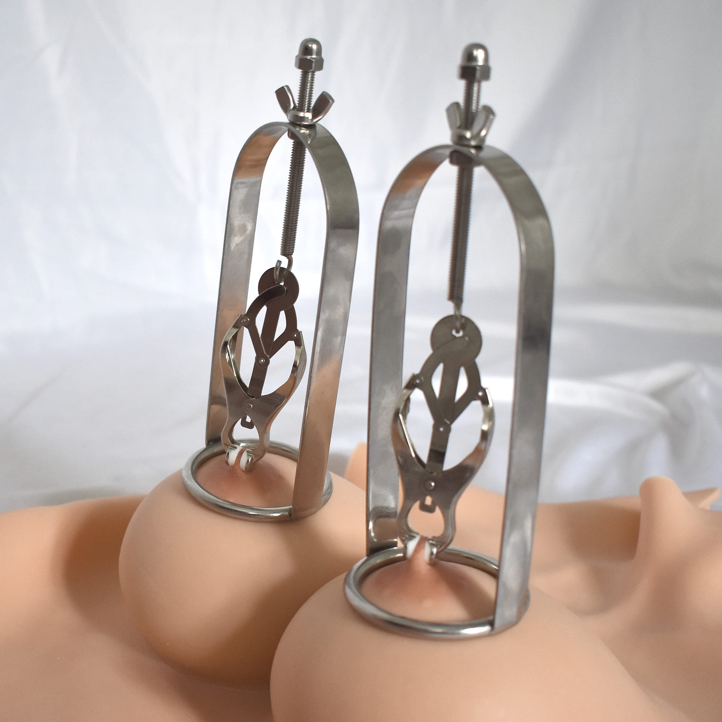 Set di morsetti capezzoli con punte – Morsetti BDSM regolabili, dilatatore & tenditori capezzoli, giocattolo sessuale fetish Bondage per coppie
