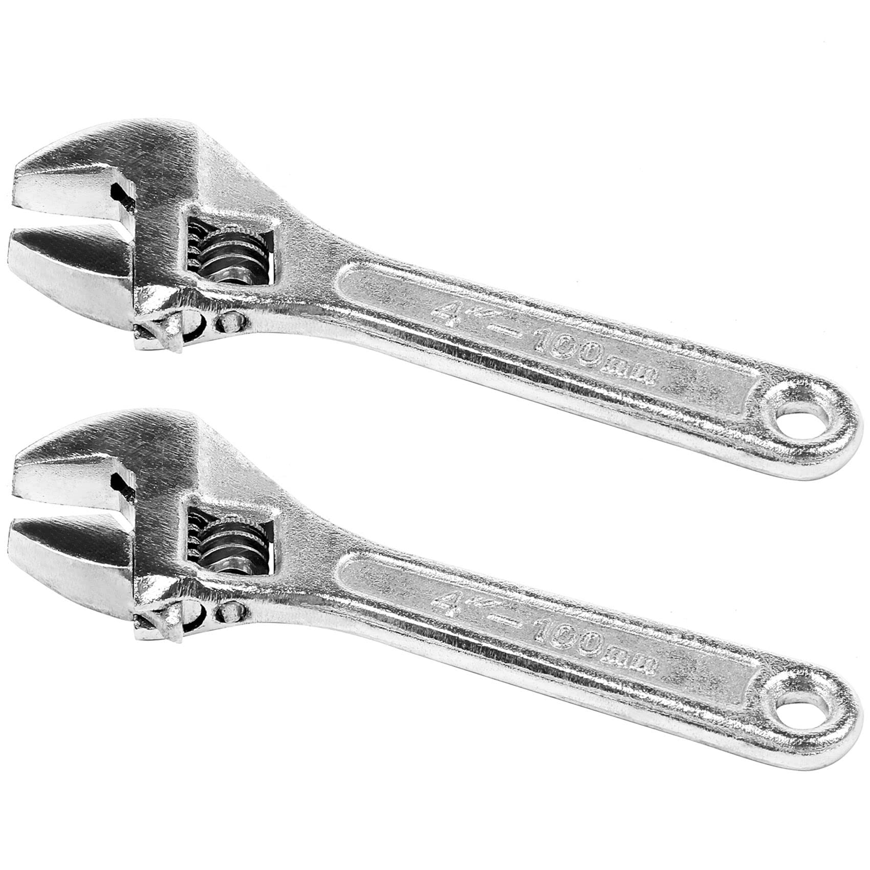 Jnchdghwa Silver 2X 4 Inch 100Mm Mini Size Metal Adjustable Spanner Wrench