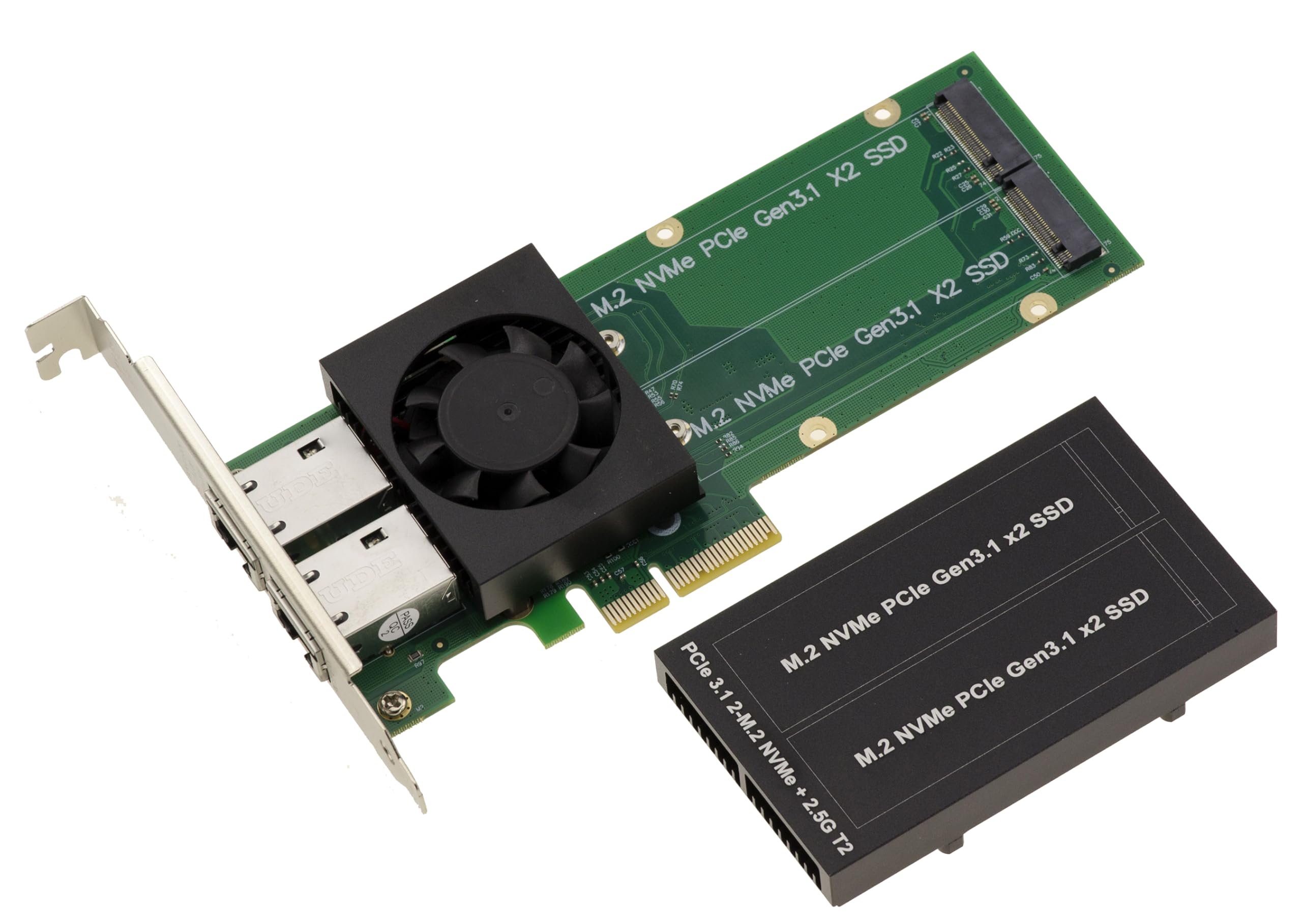 KALEA-INFORMATIQUE Carte PCIe 2 Ports RJ45 2.5G + 2 Ports NVMe Intel I226