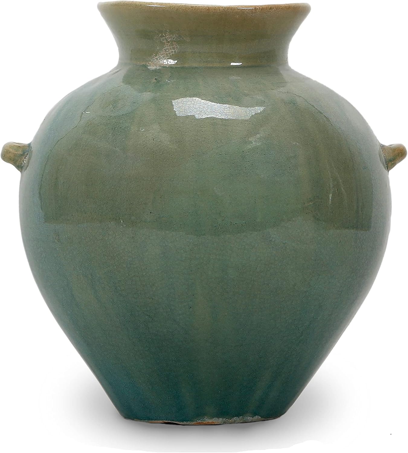 Artissance 10.2" H Round Green Porcelain Vintage Style Water Jar
