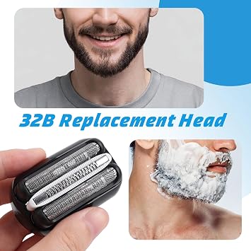 32B Series 3 Foil Electric Shaver Replacement Head Compatible with S3 Foil & Cutter Razor Heads, Compatible with S3 3040s 3010s 310s 3000s 3050cc 3080s 390cc
