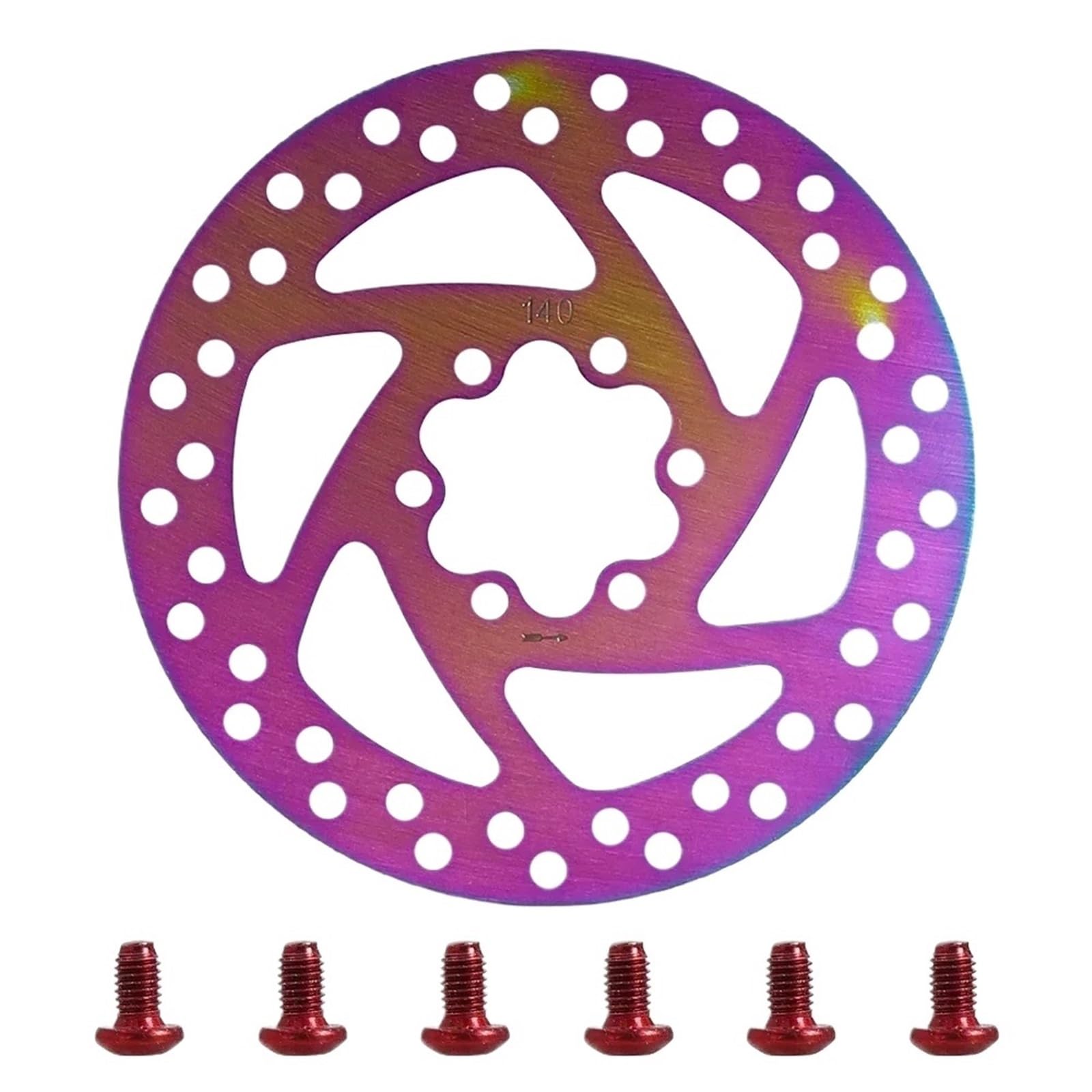 Disque de Frein coloré for Scooter électrique KUK-irin G2 Pro/G2 Max, 140 mm, en Acier Inoxydable, avec 6 vis