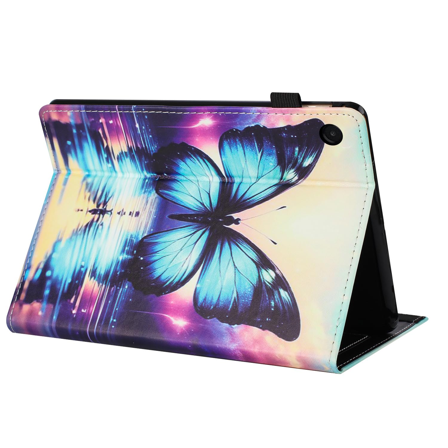 Etui do Samsung Galaxy Tab A11+ 11 cali 2025 SM-X310/SM-X315 LTE/SM-X236 PU skórzany rękaw magnetyczny stojak pokrowiec portfel tablet etui ochronne do Galaxy A11 Plus cień motyl