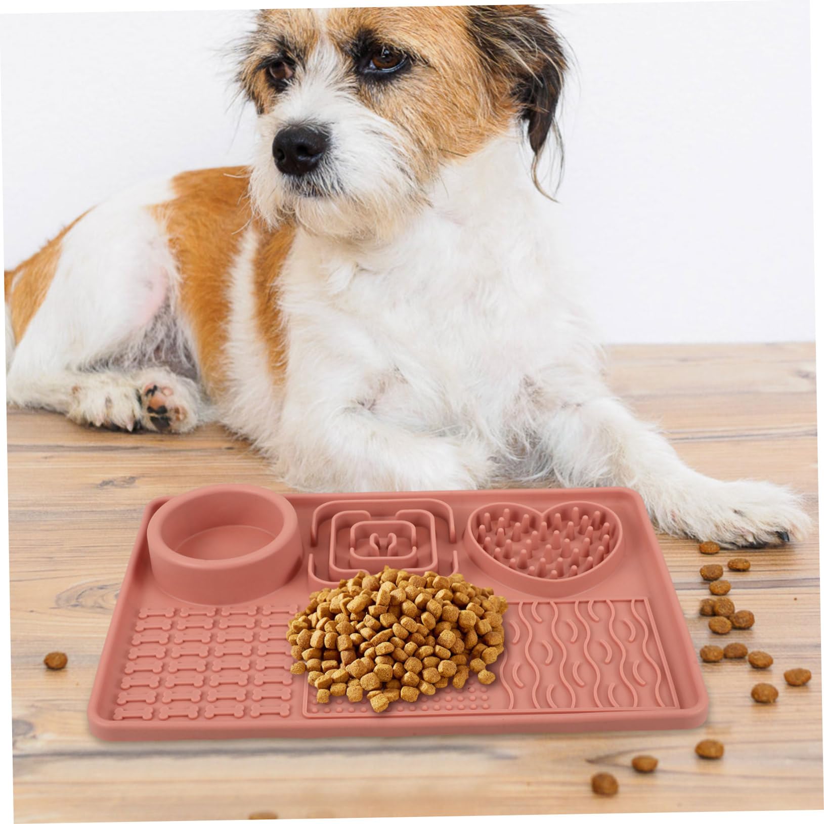 INOOMP 5stücke Hundeslow-futtermatte Saugnapf Langsame Fütterung Pad Für Haustiere Großes Rutschfestes Design Zur Langsamen Für Stressabbau Und Beschäftigung