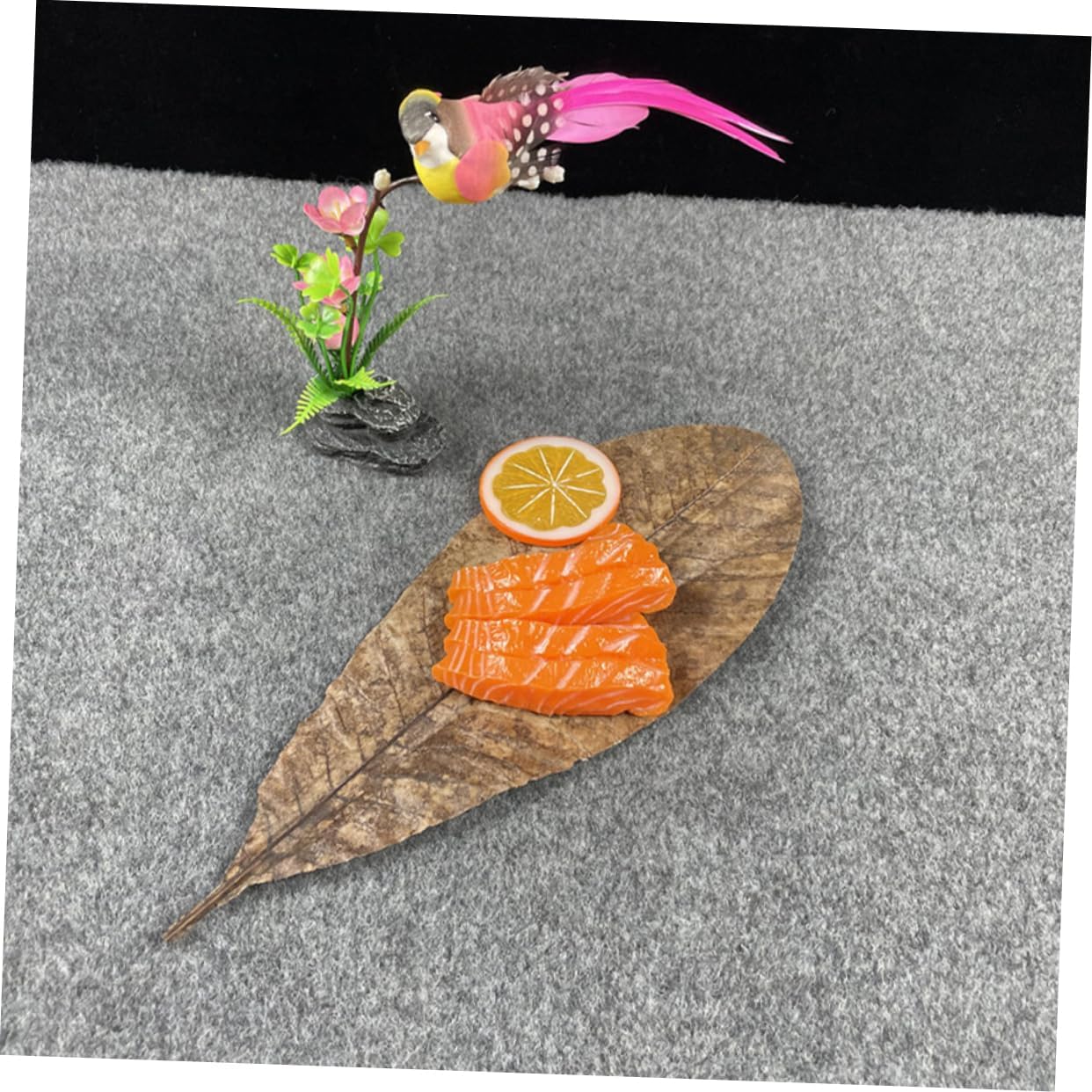 20pcs Dried Leaf Decor for Sushi Sashimi Plate Stylish Japanese Food Decorations for Wedding Event