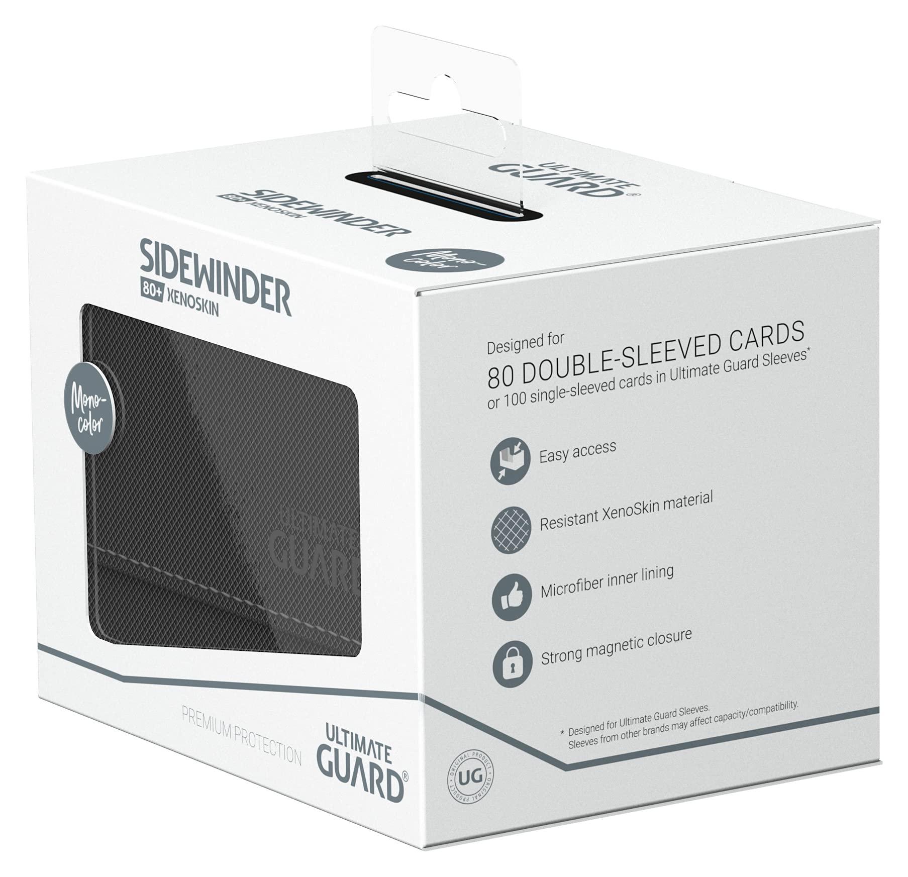 Ultimate Guard - Sidewinder 80+ XenoSkin Monocolor, colore: nero.