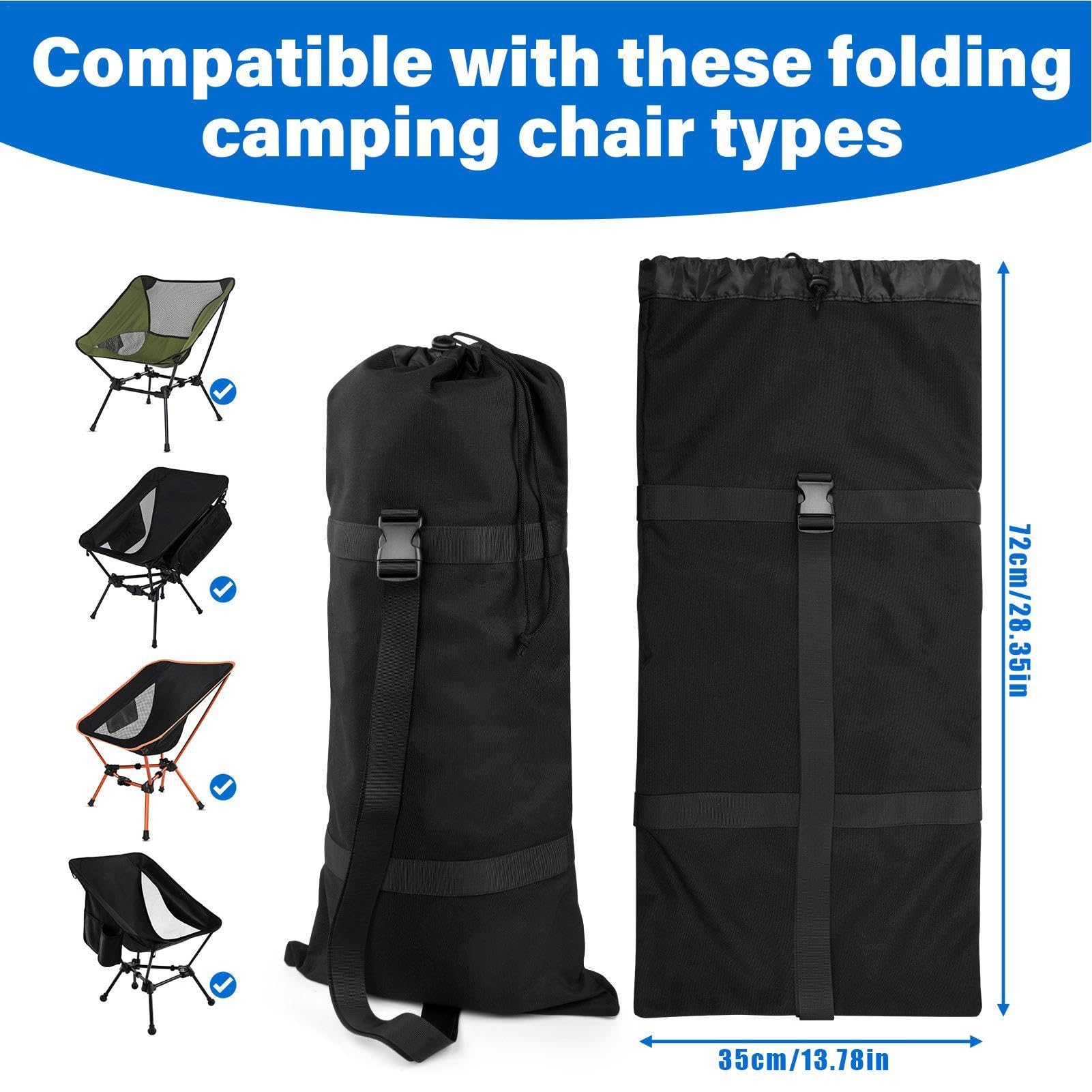Genérico de almacenamiento de silla plegable - Organizador de transporte de reemplazo para el sillón para | de silla a prueba de polvo duradera, de almacenamiento plegable para pesca,