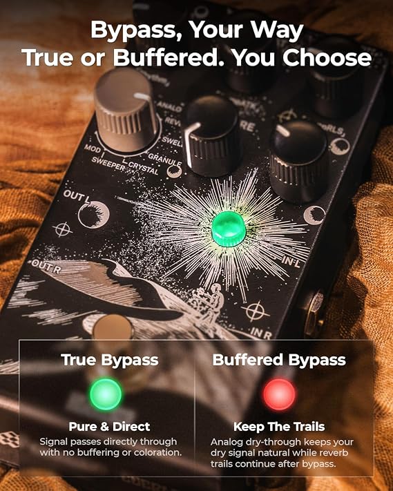 Everlast Delay Pedal for Electric Guitar - Improved 2025 Version Digital Guitar Effects Pedal with 9 Stereo Delay Types Tap Tempo True Bypass Analog Dry-Through Expression Pedal Support
