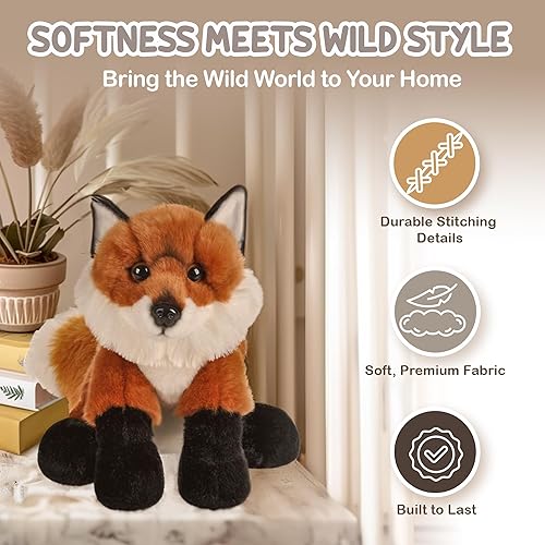 Miniatura 3 de Forest & Twelfth Peluche de zorro de 12 pulgadas, colección reliquia, materiales de primera calidad, el mejor regalo para niños a partir de 3 años,