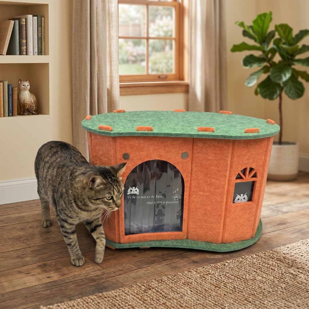JOWY Casa para Mascotas con Aire Acondicionado Integrado, Caseta Refrigerada para Perros y Gatos, Refugio Fresco y Cómodo para Interior o Exterior Cubierto, Ideal para Mascotas Pequeñas y Medianas