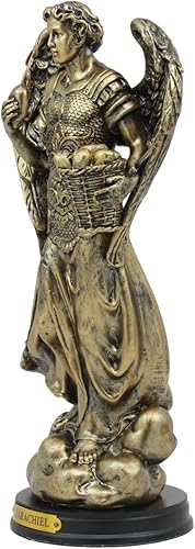 Miniatura 3 de Ebros - Estatua de arcángel de la iglesia católica bizantina Barachiel de 8 pulgadas de alto, figura de San Barachiel el Arcángel con placa de